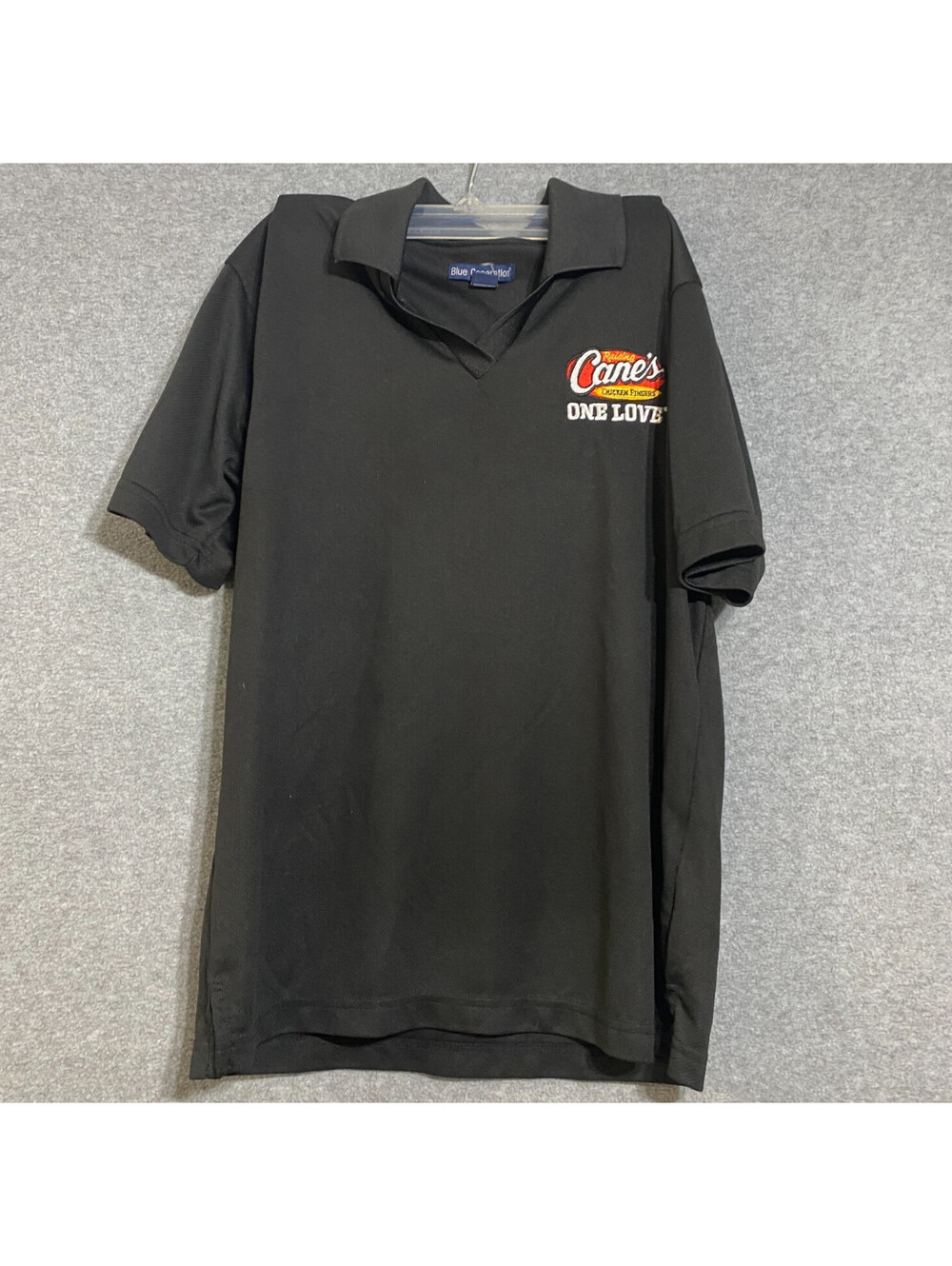 Raising Canes One Love Employee Uniform Polo Shirt Ladies Medium Black Work